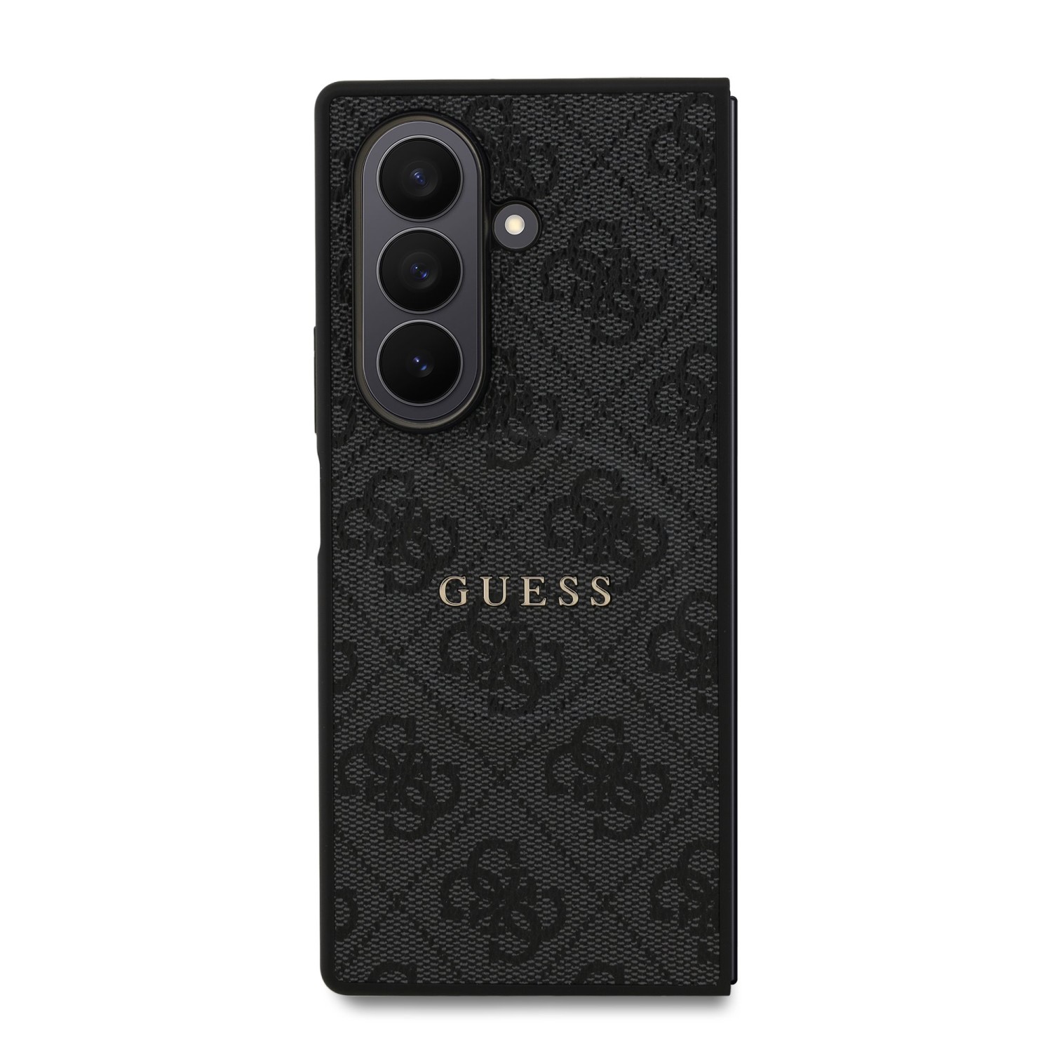 Guess PU Leather 4G Colored Ring Magnetic Zadní Kryt pro Samsung Galaxy Z Fold 7 Black
