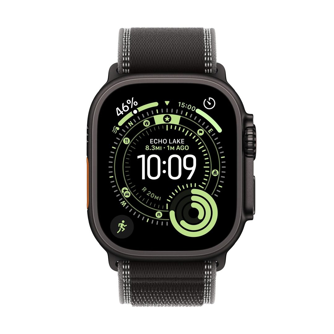 Apple Watch Ultra 3 49mm Trail Loop černé/uhlové M/L