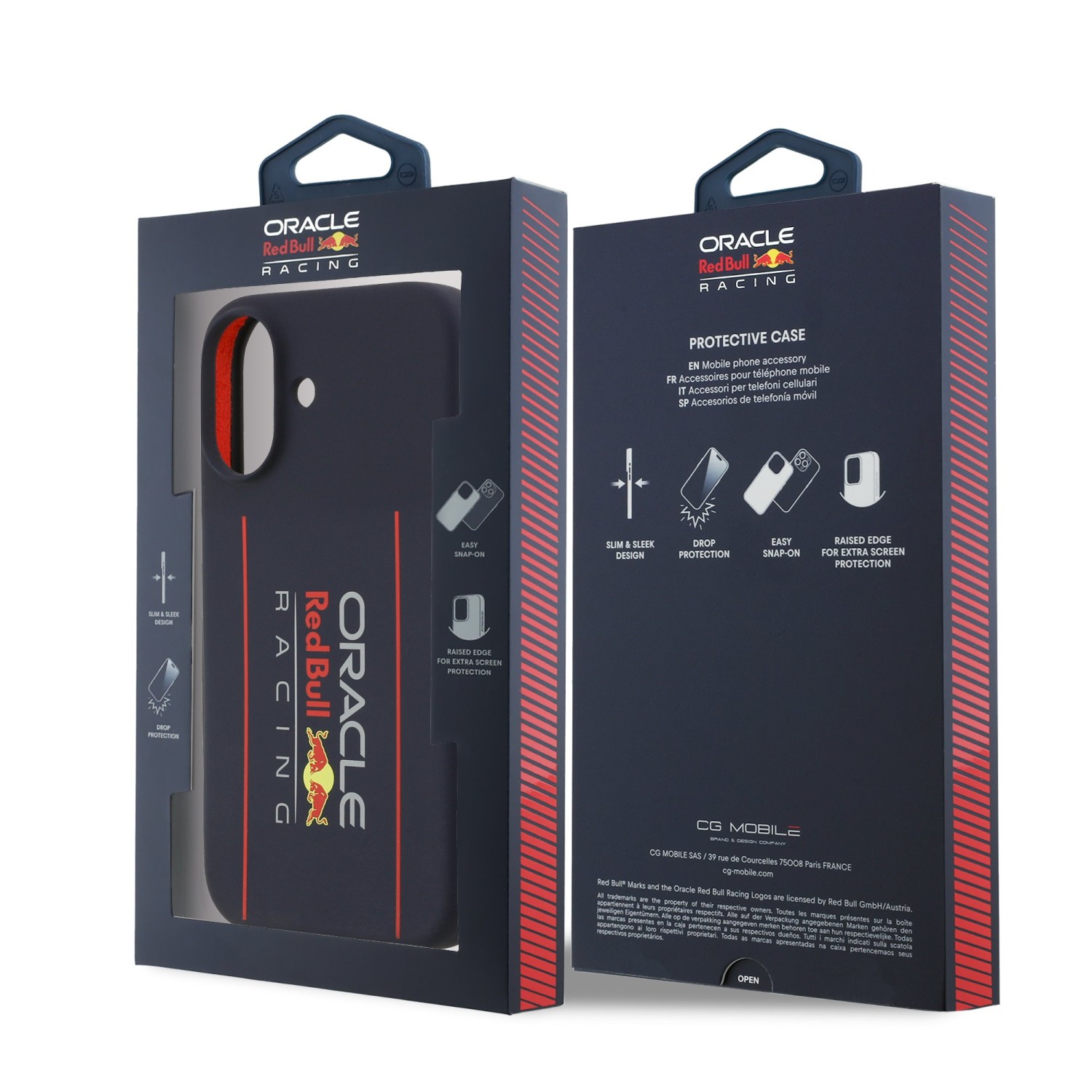 Red Bull Silicone Vertical Logo MagSafe Zadní Kryt pro iPhone 17 Navy