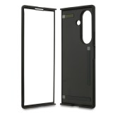 Guess PU 4G Metal Logo Zadní Kryt pro Samsung Galaxy Z Fold 7 Grey