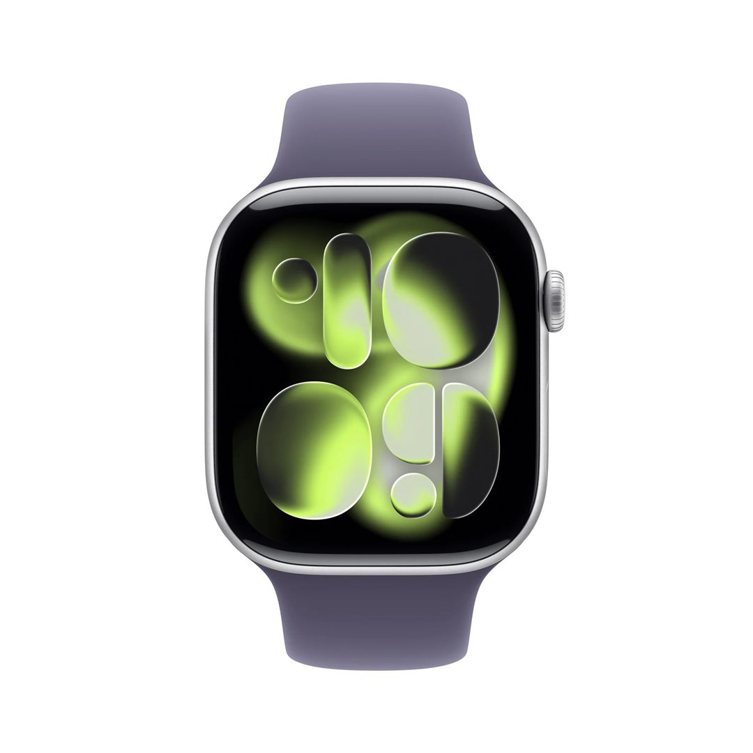 Apple Watch S11 - 42mm Sport Band stříbrné/mlžně fialové M/L