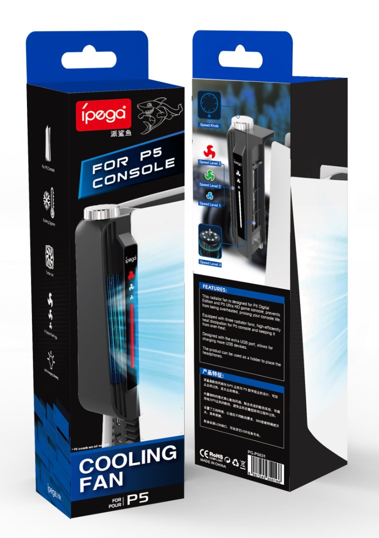 iPega P5031 Přídavné Chlazení pro PS5 Black
