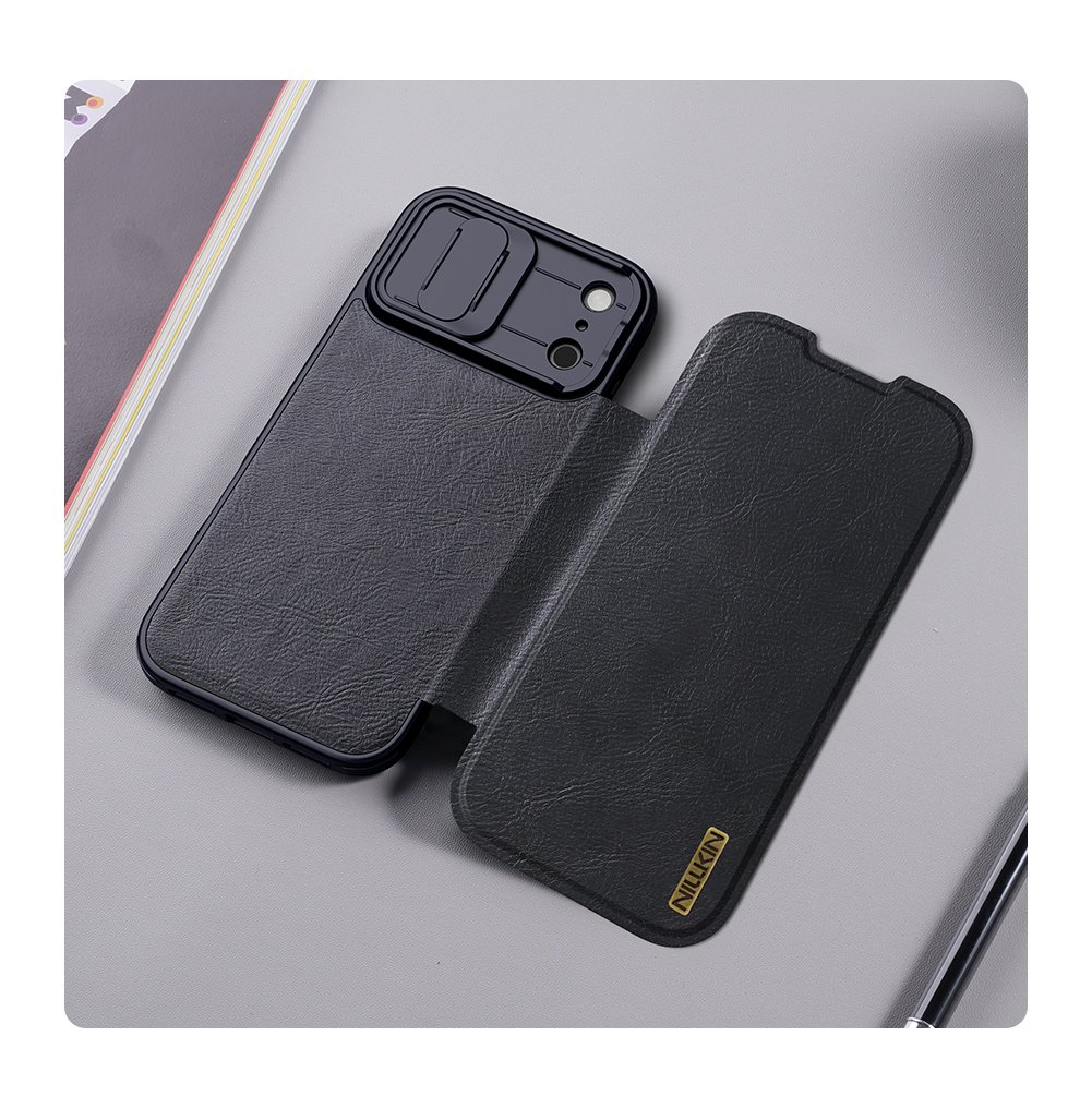 Nillkin Qin Book PRO Pouzdro pro Apple iPhone 17 Pro Max Black