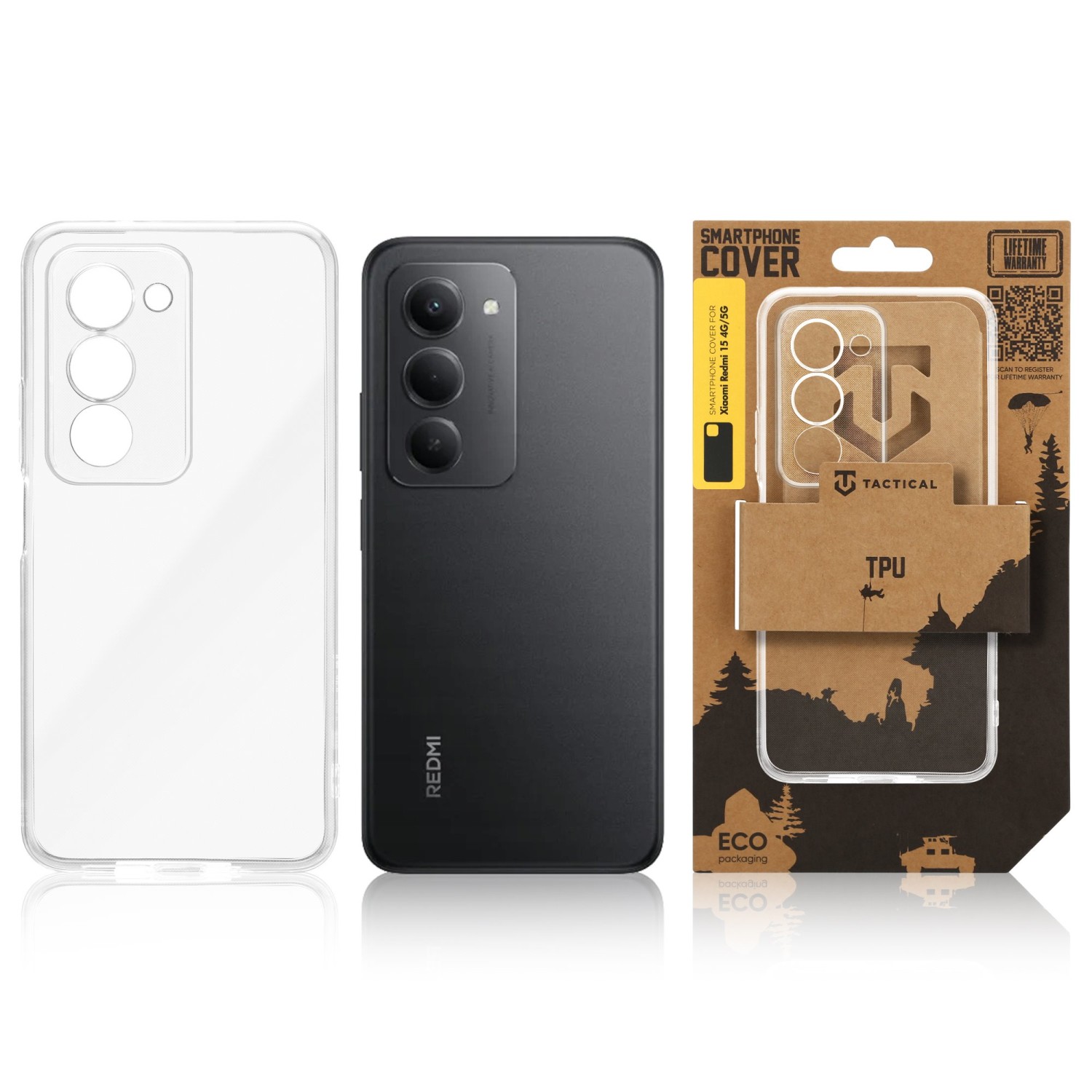 Tactical TPU Kryt pro Xiaomi Redmi 15 4G/5G Transparent