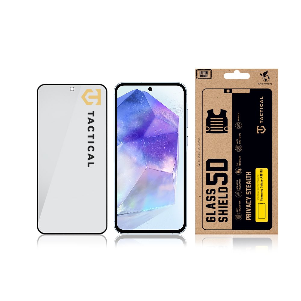Tactical Glass Shield Privacy Stealth 5D sklo pro Samsung Galaxy A55 5G Black