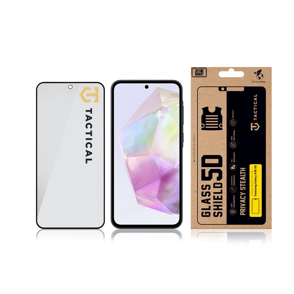 Tactical Glass Shield Privacy Stealth 5D sklo pro Samsung Galaxy A35 5G Black