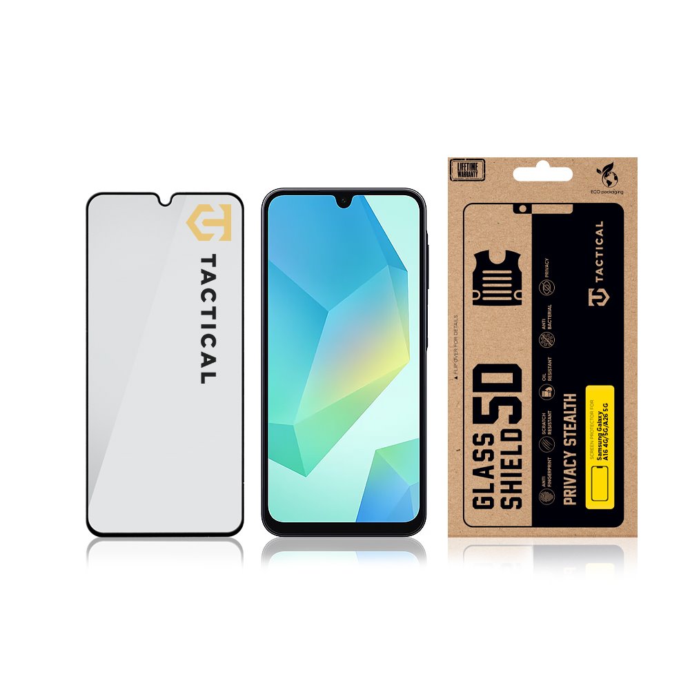 Tactical Glass Shield Privacy Stealth 5D sklo pro Samsung Galaxy A16 4G/5G /A26 5G Black