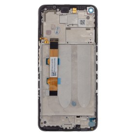 LCD display + dotyková deska + přední kryt pro Xiaomi Redmi Note 9 Pro 5G, black (Service Pack)