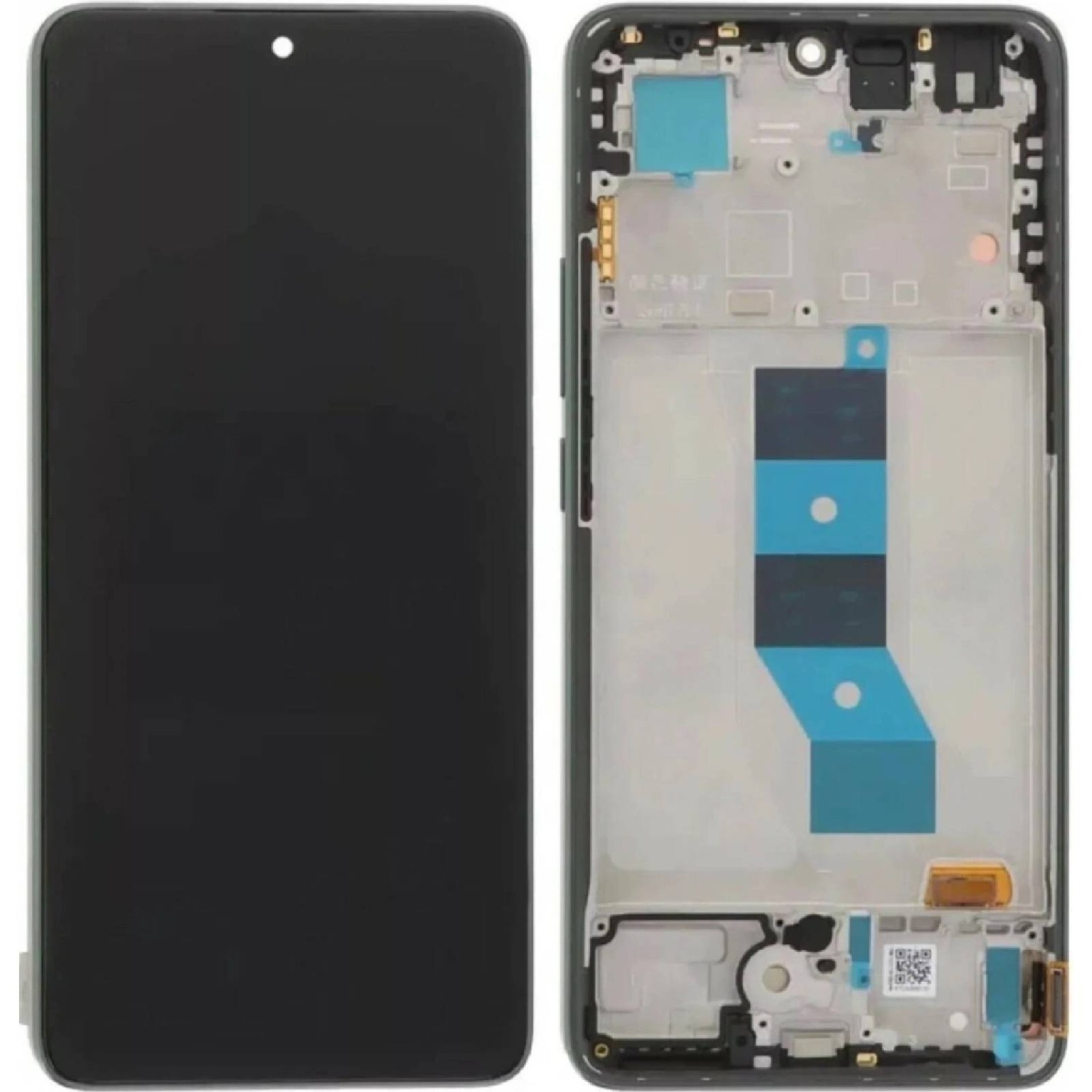 LCD display + dotyková deska + přední kryt pro Poco M7 Pro 5G, black