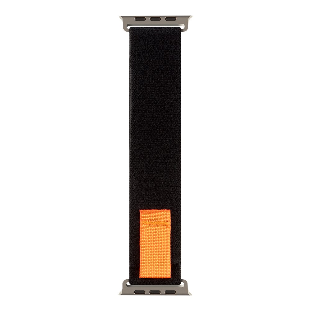 OBAL:ME Textilní Řemínek pro Apple Watch 42-49mm M-L Black/Orange