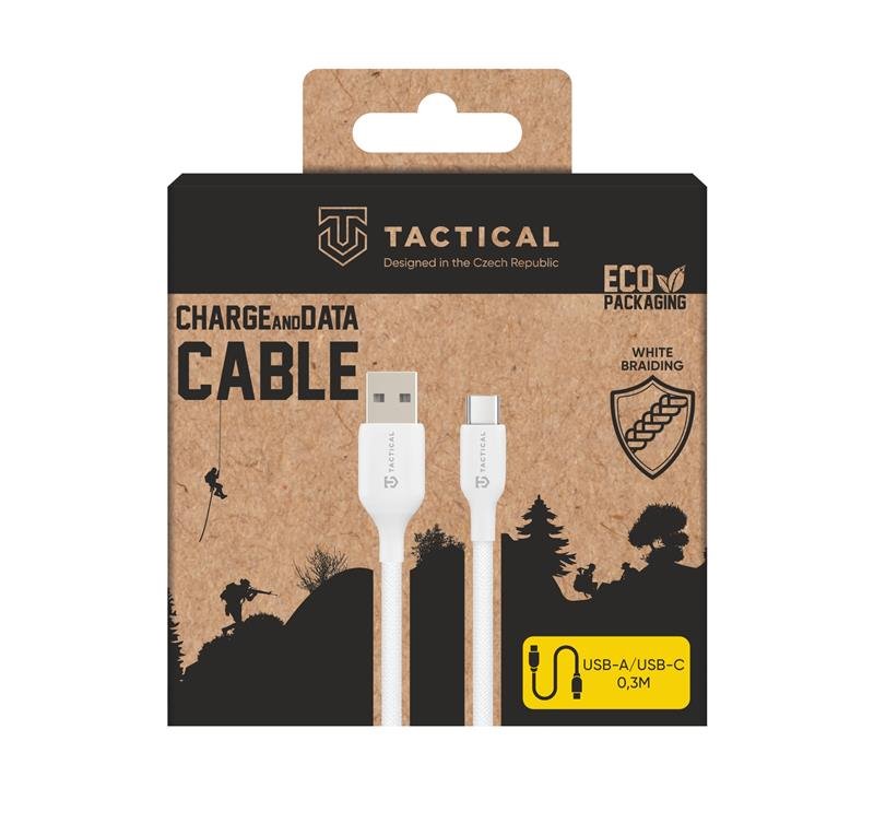 Kabel Tactical Stitch Thread Cable USB-A/USB-C 0,3m, bílá