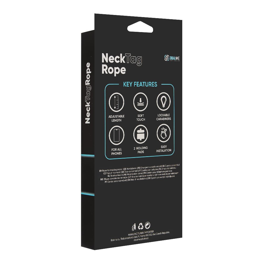 OBAL:ME NeckTag Trio Popruh na Telefon Black