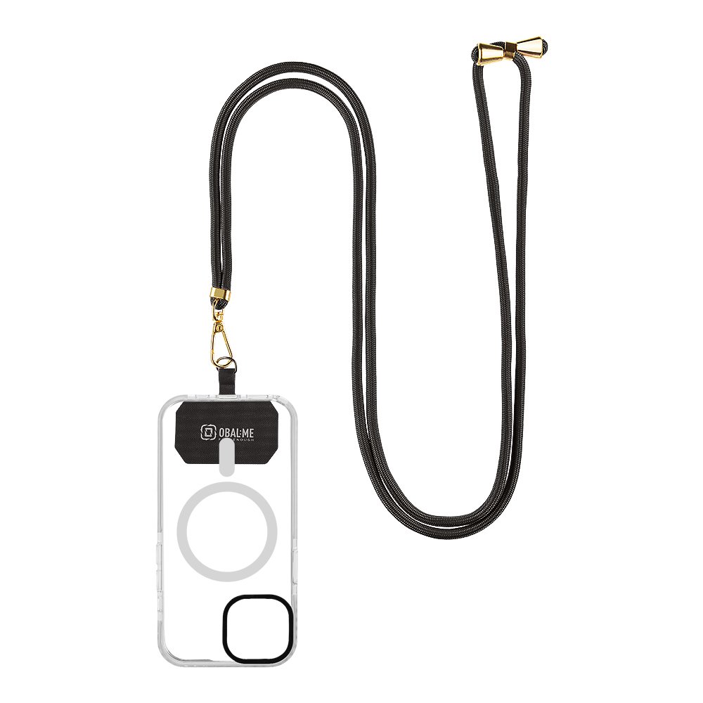 OBAL:ME NeckTag Allure Popruh na Telefon Black