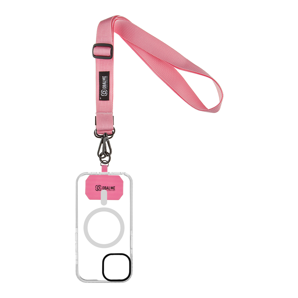 OBAL:ME NeckTag Ribbon Popruh na Telefon Pink