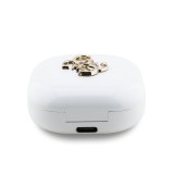Guess 4G Metal Logo TWS Bezdrátová Sluchátka White