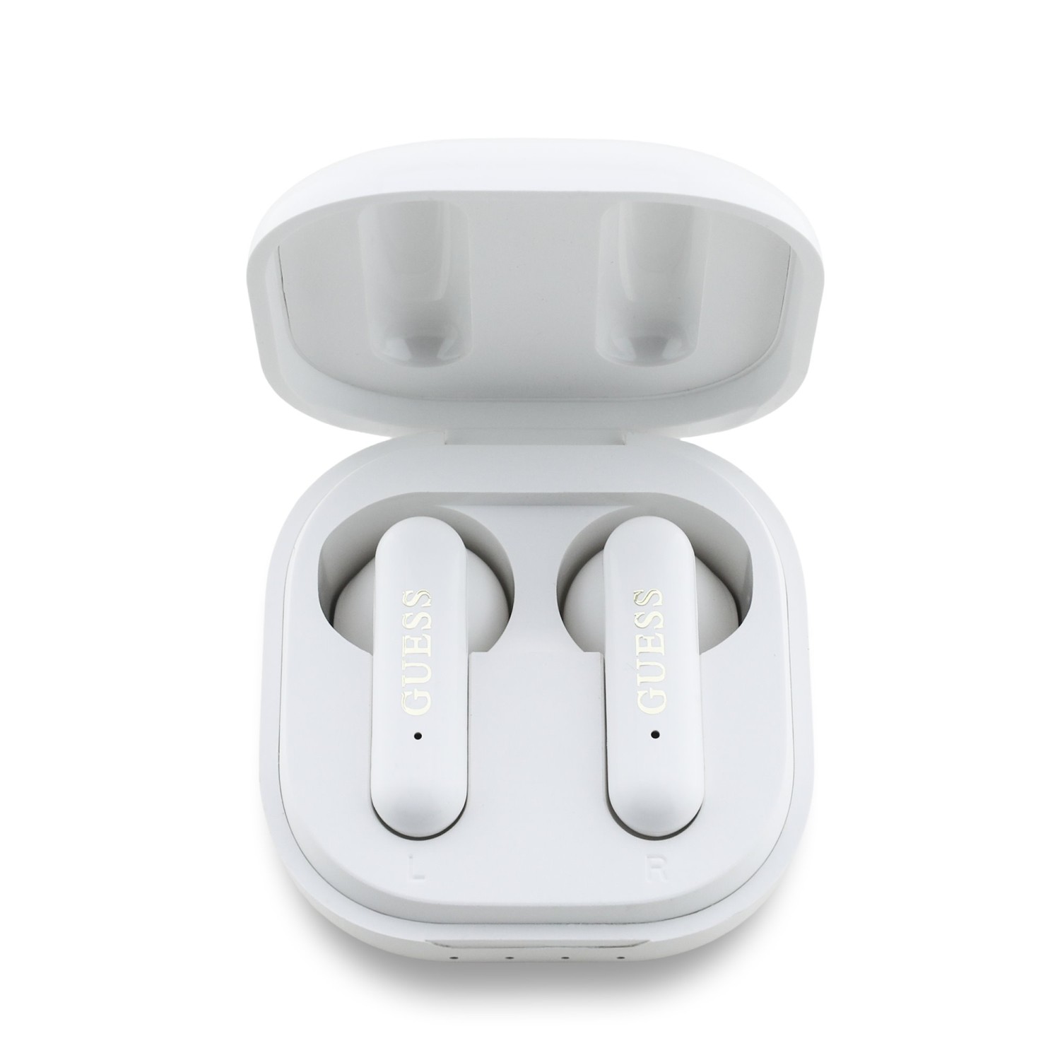 Guess 4G Metal Logo TWS Bezdrátová Sluchátka White
