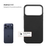 Kryt FIXED MagLeather pro Apple iPhone 17 Pro Max, z veganské kůže s podporou MagSafe, černý