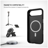 Kryt FIXED MagLeather pro Apple iPhone Air, z veganské kůže s podporou MagSafe, černý