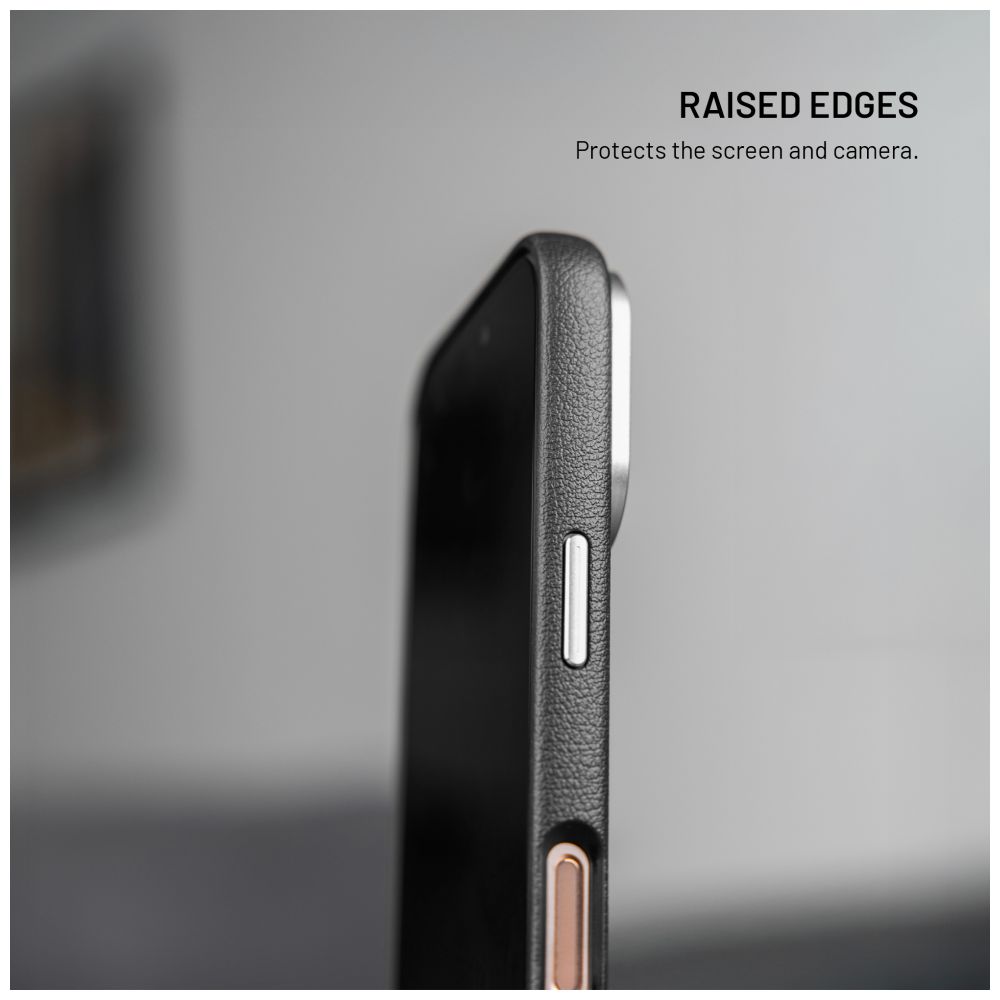 Kryt FIXED MagLeather pro Apple iPhone 17, z veganské kůže s podporou MagSafe, černý
