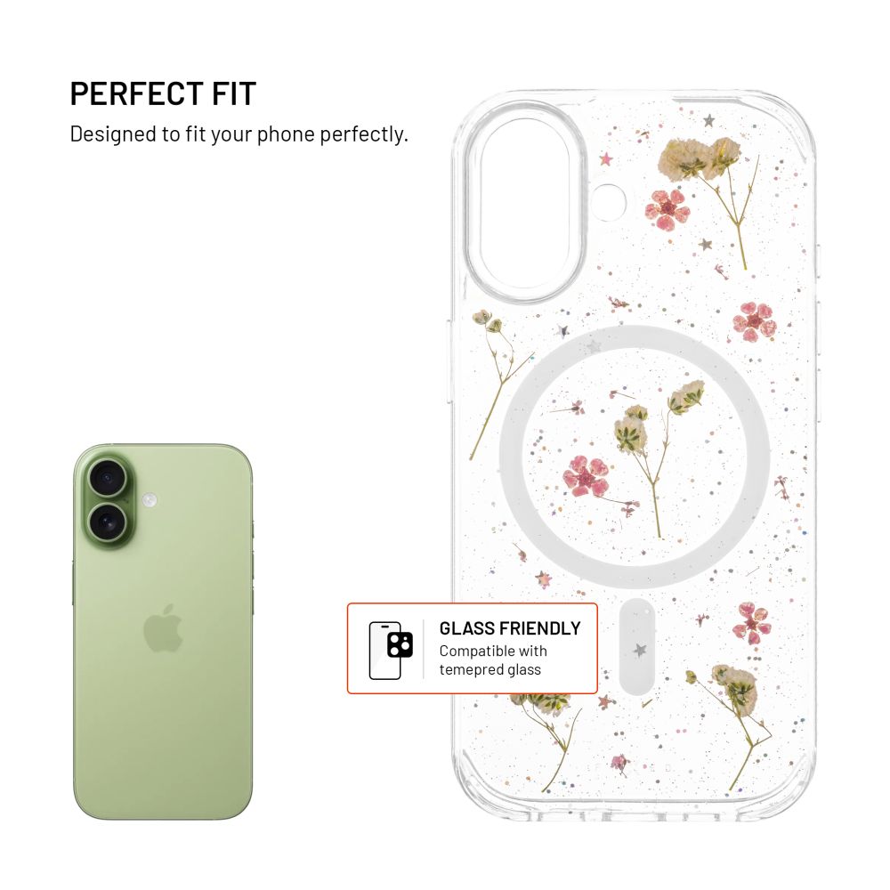 Zadní kryt FIXED MagBloom s podporou MagSafe pro Apple iPhone 17, Blush Plum