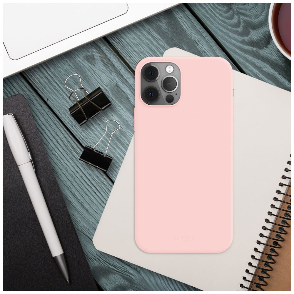 Zadní pogumovaný kryt FIXED Story pro Apple iPhone 17, růžový