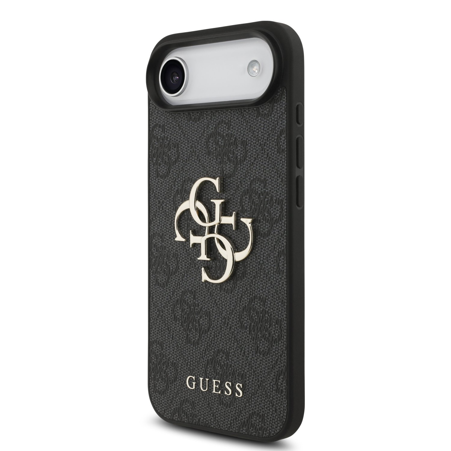 Guess PU 4G Metal Logo Strap Zadní Kryt pro iPhone Air Black