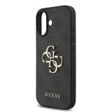 Guess PU 4G Metal Logo Strap Zadní Kryt pro iPhone 17 Black