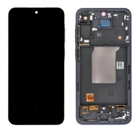 LCD display + dotyková deska + přední kryt pro Samsung Galaxy A35 5G, navy