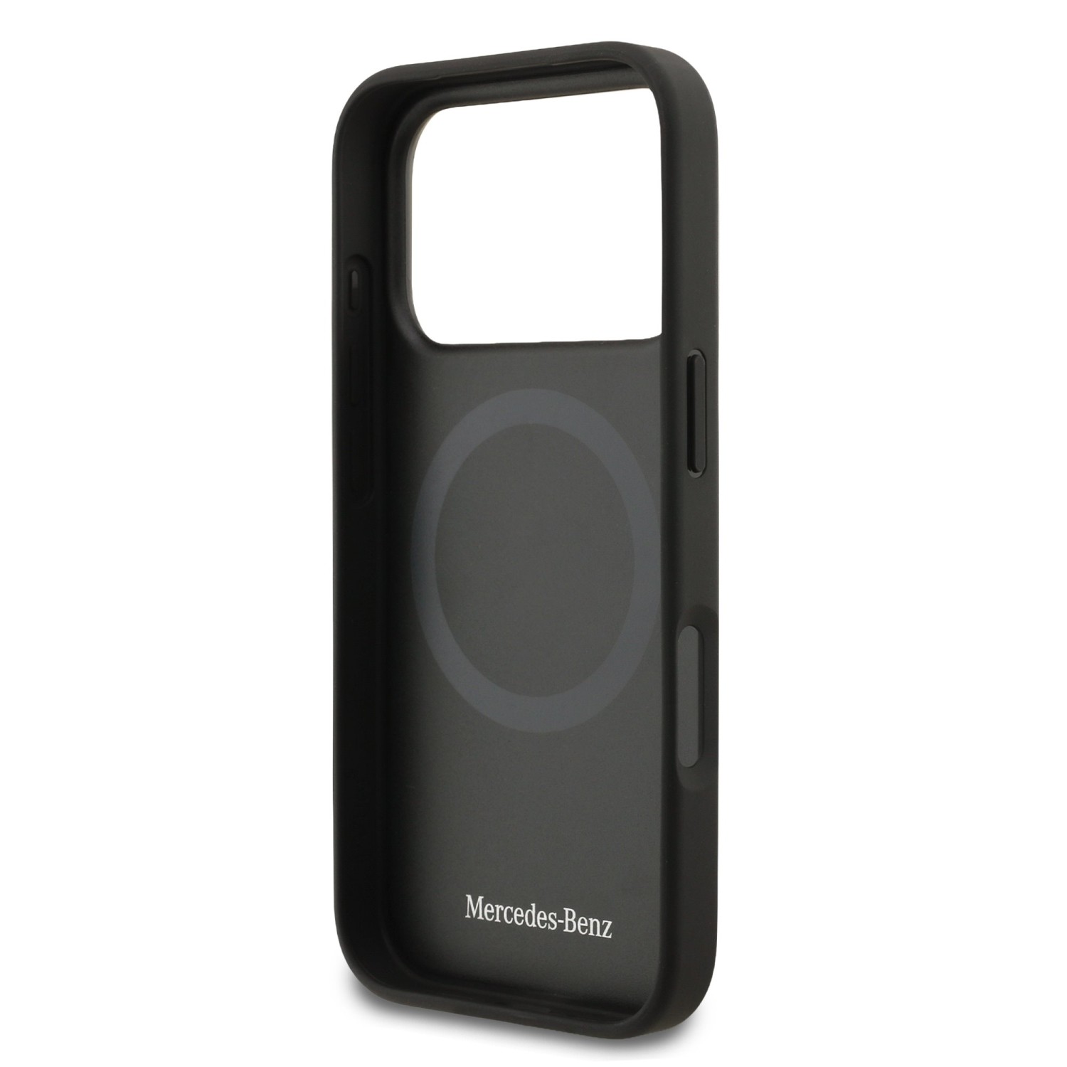 Mercedes Leather Star Pattern and Stripes MagSafe Zadní Kryt pro iPhone 17 Pro Black/White