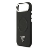 Guess PU Leather Triangle Logo MagSafe Zadní Kryt pro iPhone Air Black