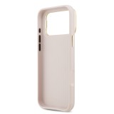 Guess PU Grained 4G Logo Stand Camera Frame Zadní Kryt pro iPhone 17 Pro Max Pink