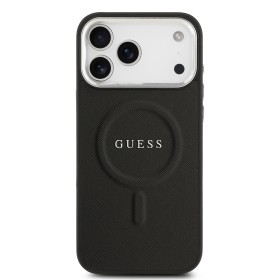 Ochranný kryt Guess PU Saffiano MagSafe pro Apple iPhone 17 Pro Max, černá