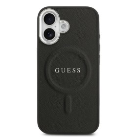 Ochranný kryt Guess PU Saffiano MagSafe pro Apple iPhone 17, černá