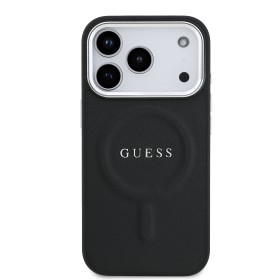 Ochranný kryt Guess PU Saffiano MagSafe pro Apple iPhone 17 Pro, černá