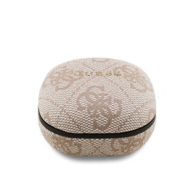 Bezdrátová sluchátka Guess PU 4G Script Logo ENC TWS, růžová