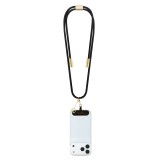 Guess Crossbody Popruh 4G Charm s Nabíjecím Kabelem USB-C/USB-C Black