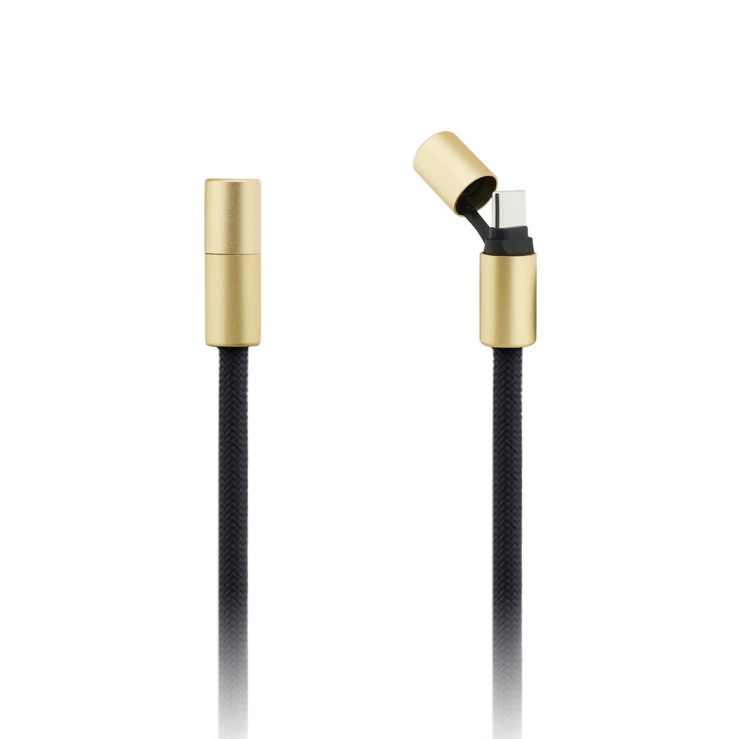 Guess Crossbody Popruh 4G Charm s Nabíjecím Kabelem USB-C/USB-C Black