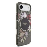 Guess IML Flowers Strap MagSafe Zadní Kryt pro iPhone Air Black