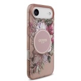 Guess IML Flowers Strap MagSafe Zadní Kryt pro iPhone Air Pink