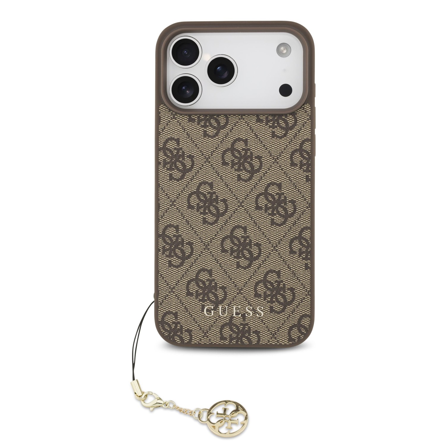 Guess 4G Charm Zadní Kryt pro iPhone 17 Pro Max Tone on Tone Brown