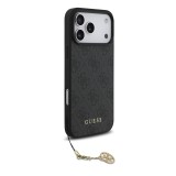 Guess 4G Charm Zadní Kryt pro iPhone 17 Pro Max Tone on Tone Grey