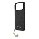 Guess 4G Charm Zadní Kryt pro iPhone 17 Pro Max Tone on Tone Grey