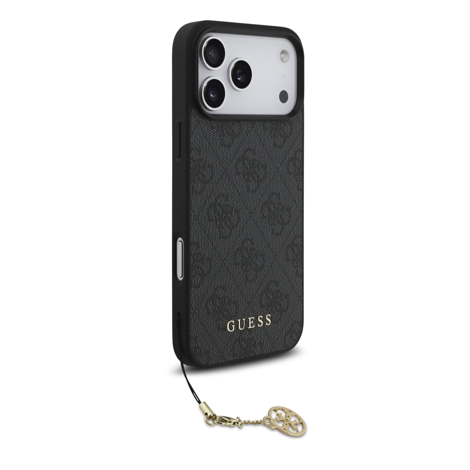 Guess 4G Charm Zadní Kryt pro iPhone 17 Pro Max Tone on Tone Grey