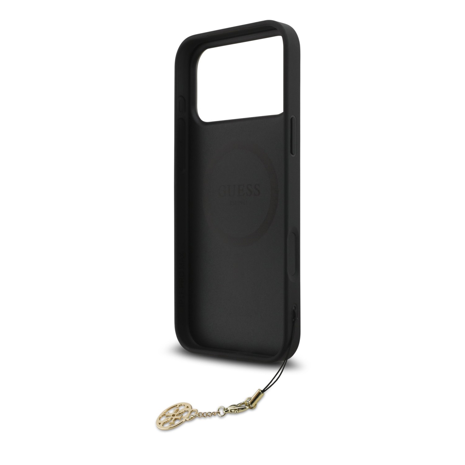 Guess 4G Charm Zadní Kryt pro iPhone 17 Pro Max Tone on Tone Grey