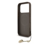 Guess 4G Charm Zadní Kryt pro iPhone 17 Pro Tone on Tone Brown
