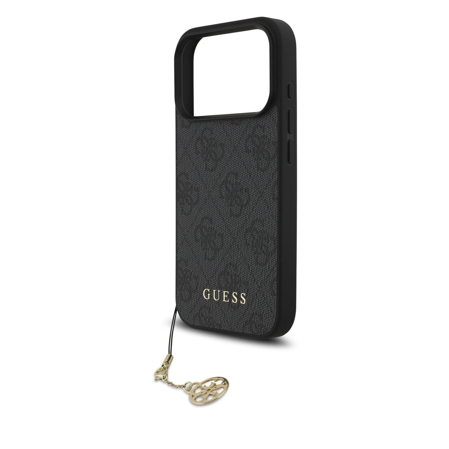 Guess 4G Charm Zadní Kryt pro iPhone 17 Pro Tone on Tone Grey