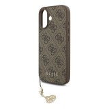 Guess 4G Charm Zadní Kryt pro iPhone 17 Tone on Tone Brown