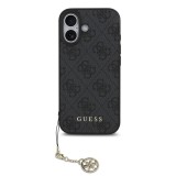 Guess 4G Charm Zadní Kryt pro iPhone 17 Tone on Tone Grey