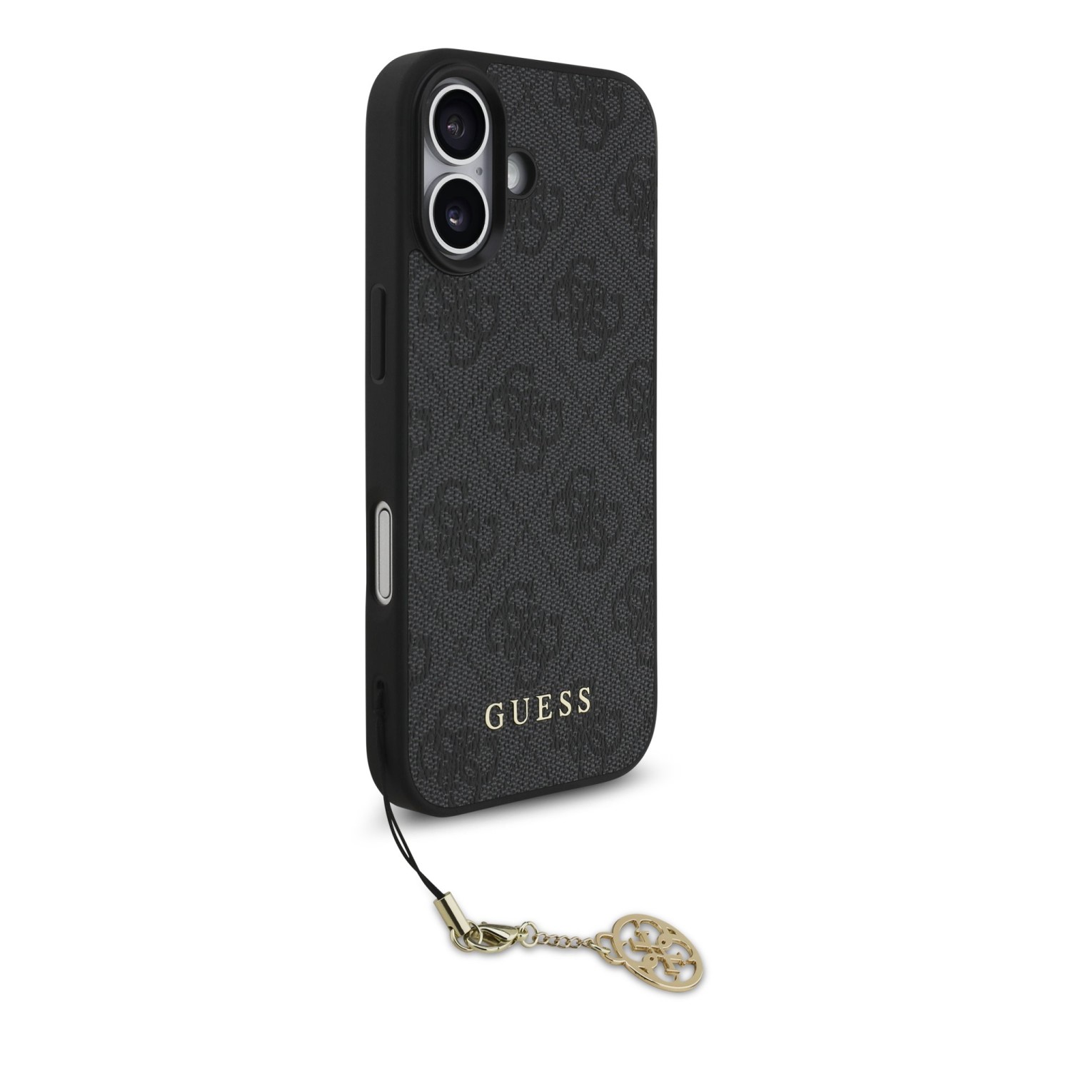 Guess 4G Charm Zadní Kryt pro iPhone 17 Tone on Tone Grey