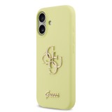 Guess Liquid Silicone 4G Metal Logo Zadní Kryt pro iPhone 17 Yellow